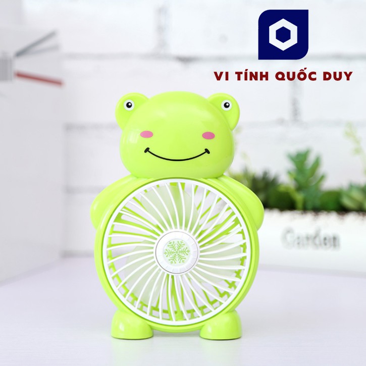 QUẠT SẠC MINI HÌNH GẤU. MINI FAN. CÓ 2 CẤP TỐC ĐỘ. SẠC ĐƯỢC. MÀU NGẪU NHIÊN. VI TÍNH QUỐC DUY