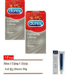 COMBO 2 DUREX FERTHERLITE ULTIMA (tặng 1 tuýp KY)