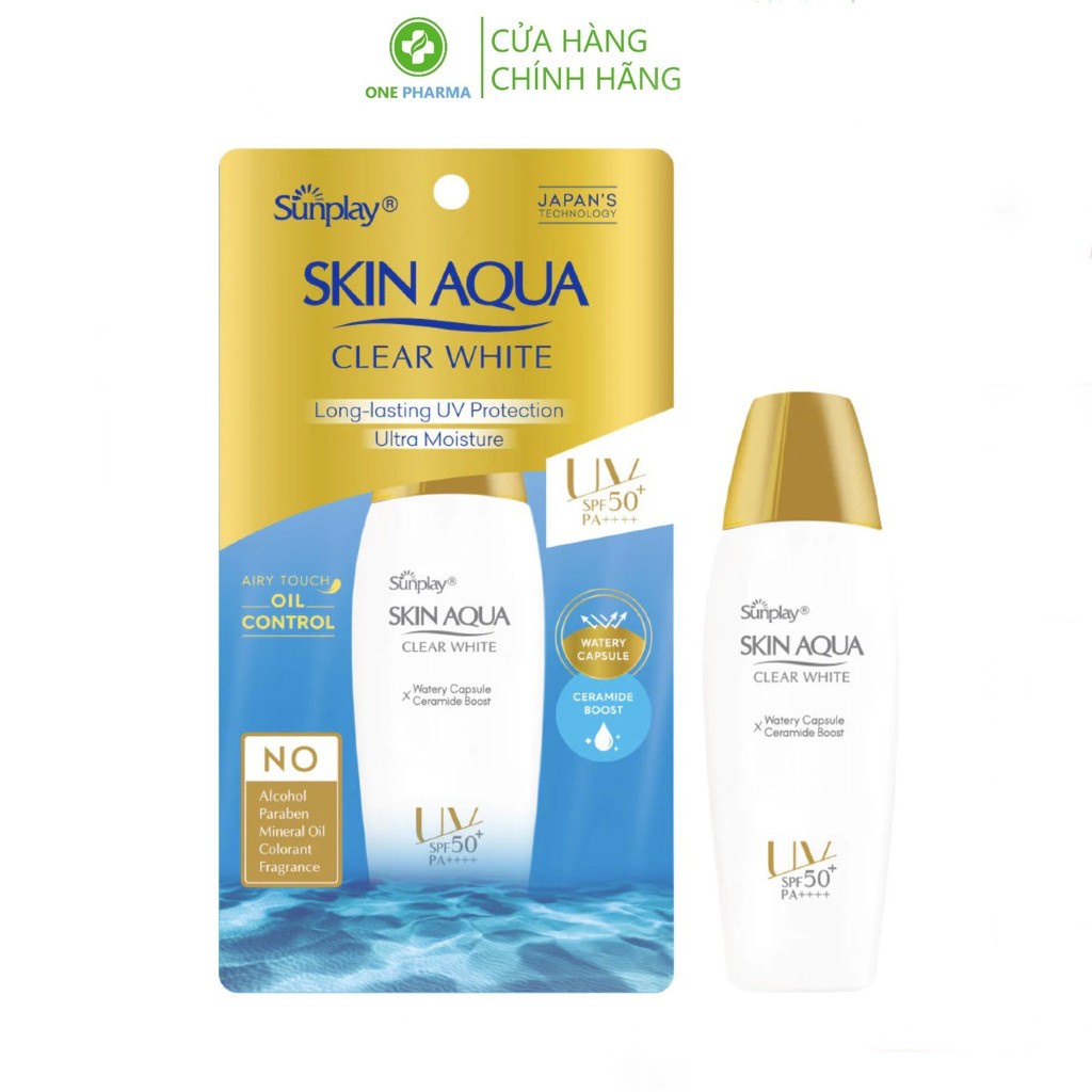 Sữa Chống Nắng Dưỡng Da Trắng Mịn Sunplay Skin Aqua Clear White Sunplay 55Gr