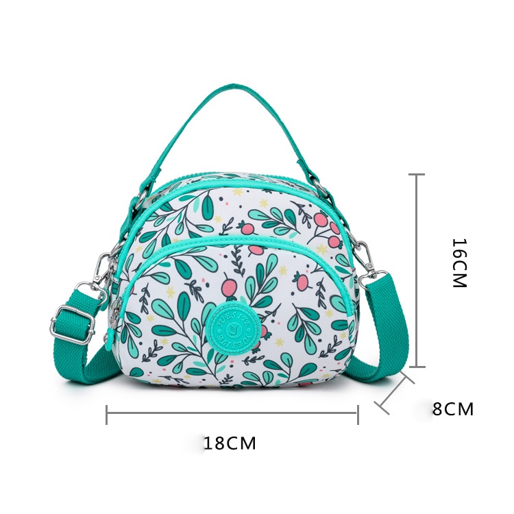 Túi Đeo Vai Bằng Vải Nylon In Họa Tiết Màu Sắc Phong Cách Mới Cho Nữ