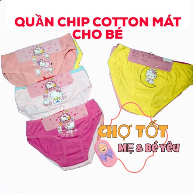 [HÀNG THÁI] SET 3 QUẦN CHIP COTTON BÉ GÁI 13-35KG