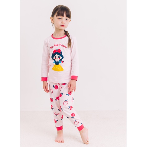 Bộ pijama dài tay bé gái Công chúa Bạch Tuyết 100% Cotton – Olomimi Hàn Quốc
