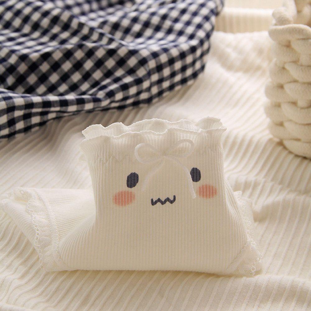 Quần Lót Cotton Họa Tiết Trái Tim Phối Ren Xinh Xắn Cho Nữ