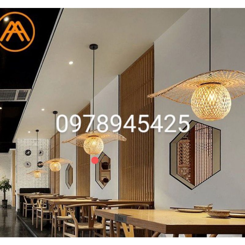 Đèn tre đèn mây tre đèn thả mây tre mã 21