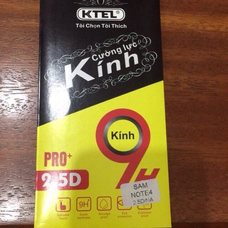 Kính cường lực cho samsung galaxy NOTE 4