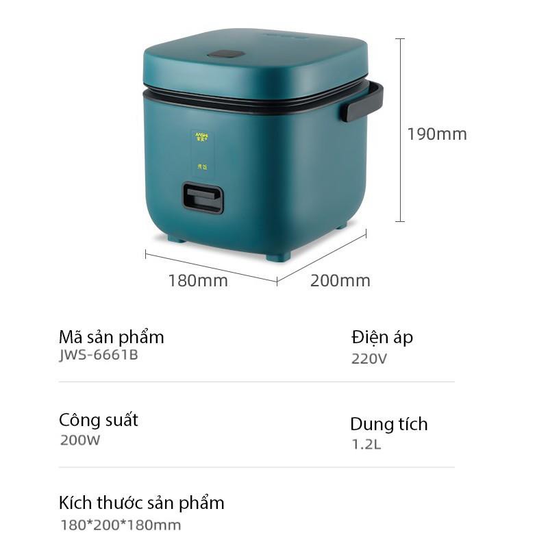 Nồi cơm điện mini hàng nội địa cao cấp 1,2L, Nấu Cháo, Chưng, Hấp, Luộc. Nhỏ gọn dễ sử dụng, Phù hợp từ 1-2 người