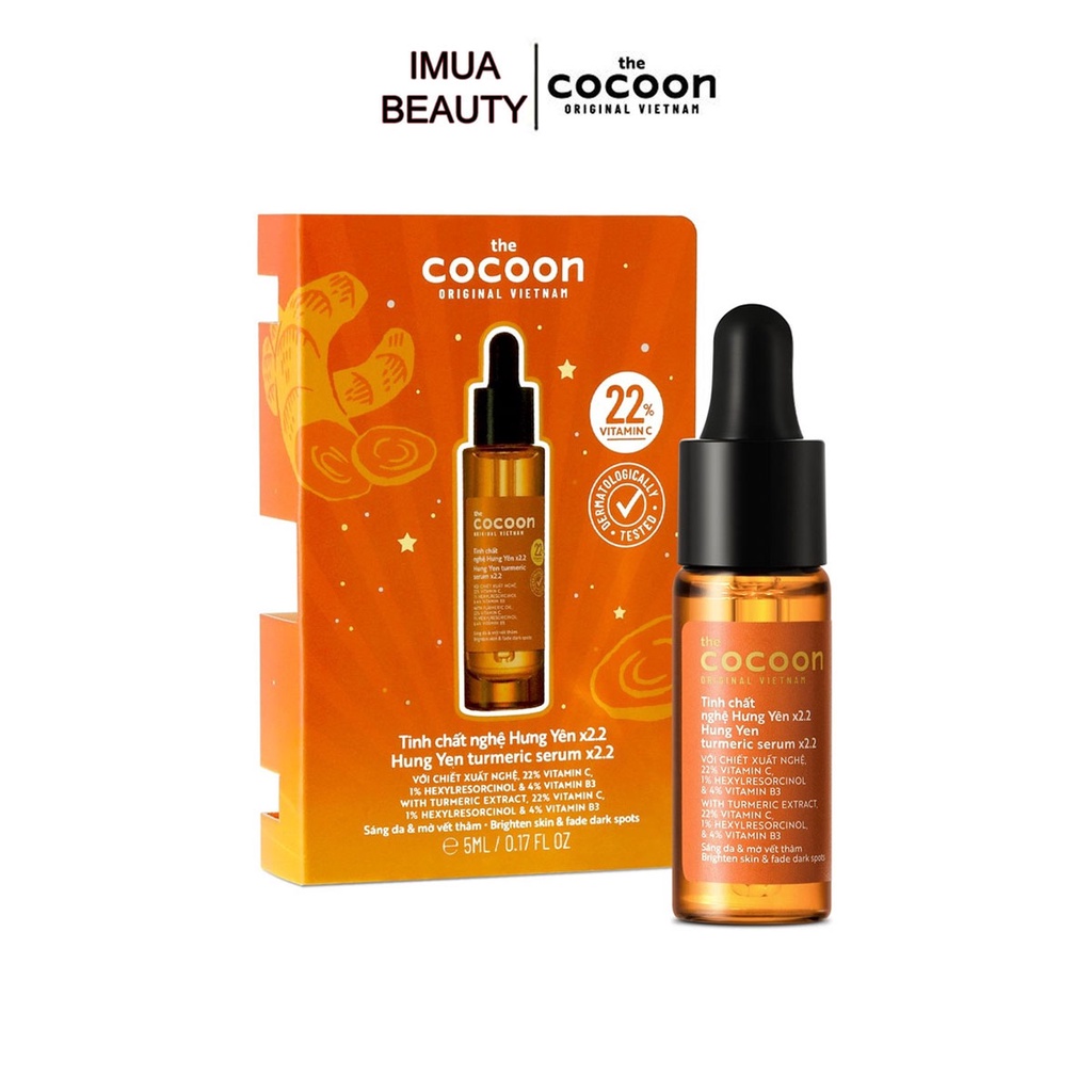 Tinh chất nghệ Hưng Yên cocoon x2.2  với 22% vitamin C 5ml - 30ml