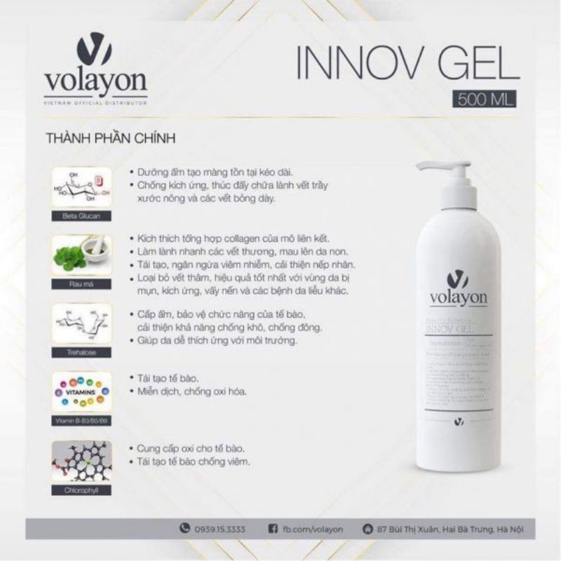 [MẪU THỬ] Gel dưỡng Innov Gel Volayon tái sinh da