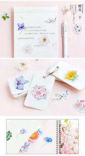 Set sticker hoa theo màu Mo-card - 45pcs