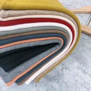 Áo len nữ Hàn Quốc tay hến cổ 2 cm, chất len mềm mịn mặc thích