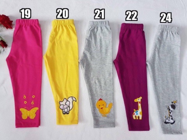 Quần legging bé gái dưới 7 tuổi