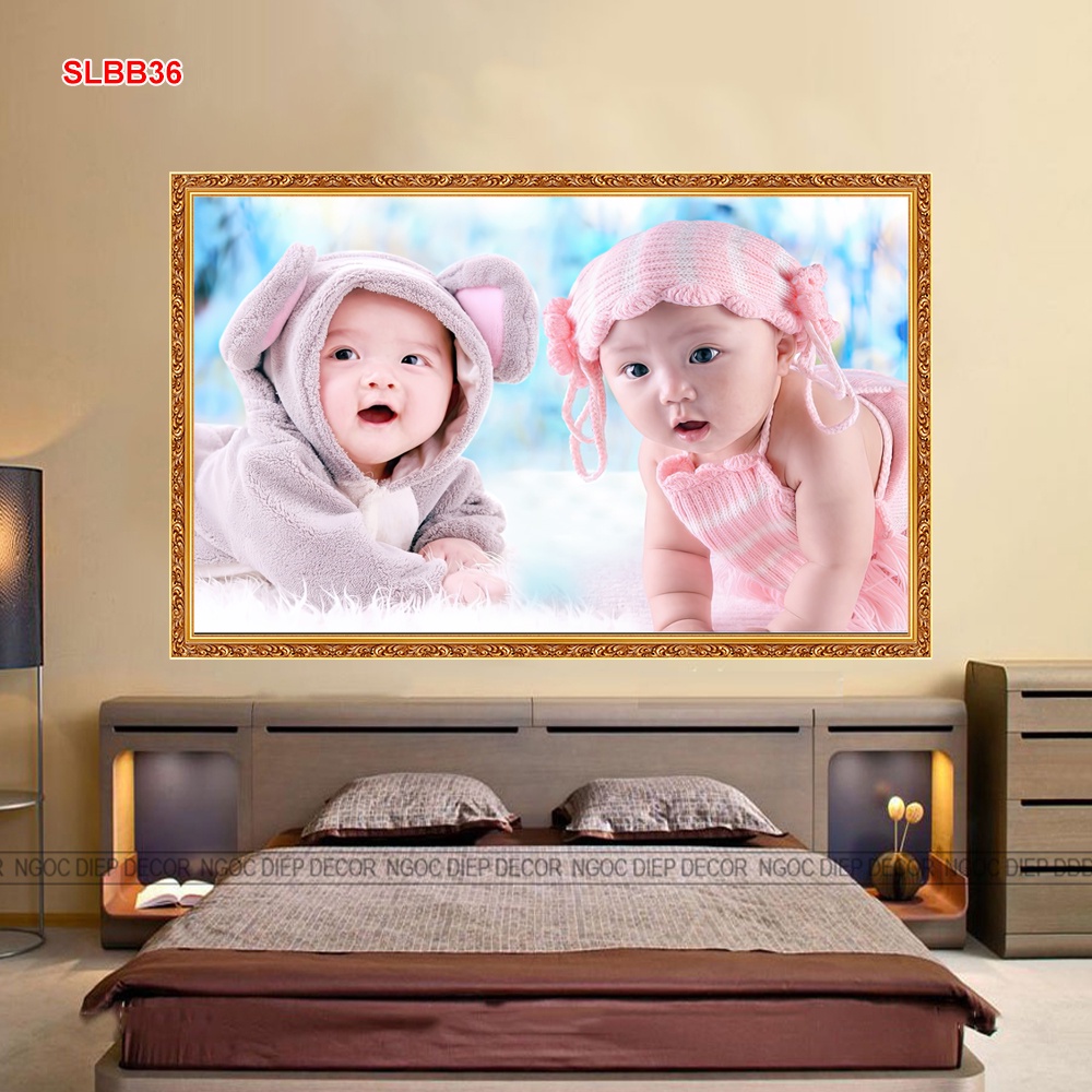 TRANH DÁN TƯỜNG 3D EM BÉ BABY -SLBB36- CÓ GHÉP THEO YÊU CẦU -TRANH TRANG TRÍ PHÒNG NGỦ