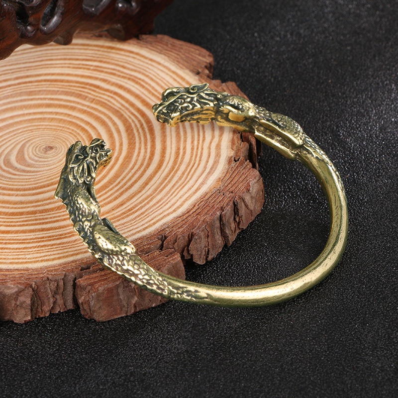 Yueying Restore Vòng Tay Thanh Tròn Bằng Đồng Thau Nguyên Chất Kiểu Cổ Điển Sáng Tạo