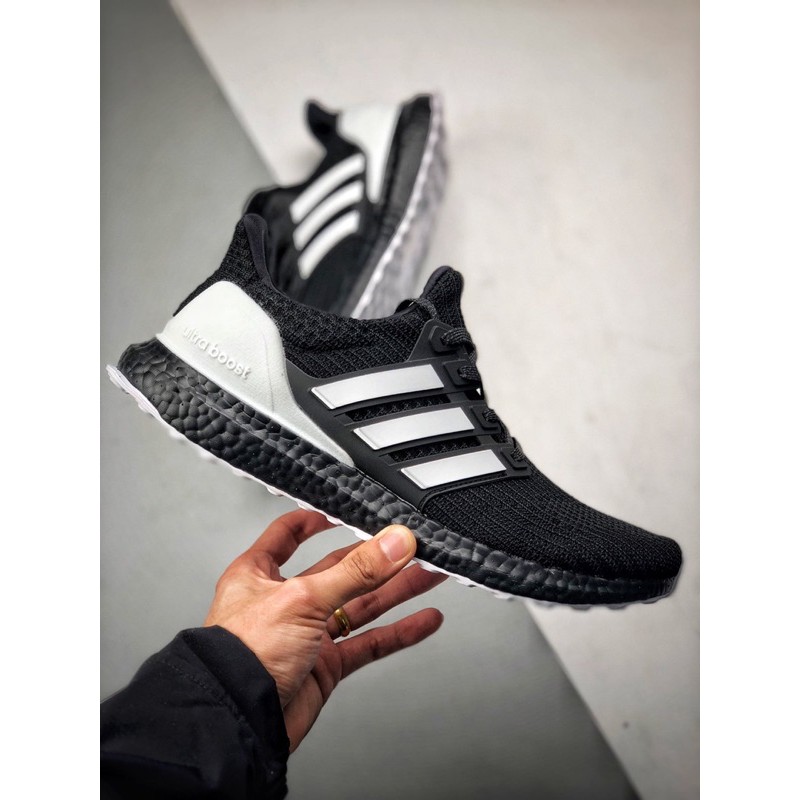 GIÀY THỂ THAO ULTRA BOOST 4.0 4D SIÊU ĐẸP ĐEN SỌC TRẮNG