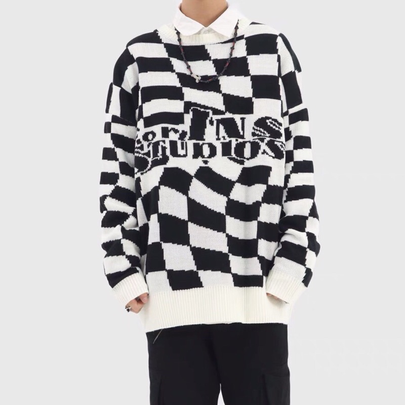 Checkered Sweater/ Áo len bàn cờ