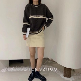 áo len kẻ ngang vặn thừng
