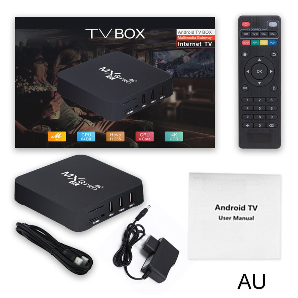 Tv Box Mxq Pro Android 7.1 Smart 5g 4g + 64g Wifi 4k Google Netflix Youtube Chất Lượng Cao