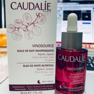 DẦU DƯỠNG ĐÊM #CAUDALIE VINOSOURCE OVERNIGHT RECOVERY OIL.