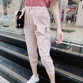 Quần Jogger đũi thêu cá tính