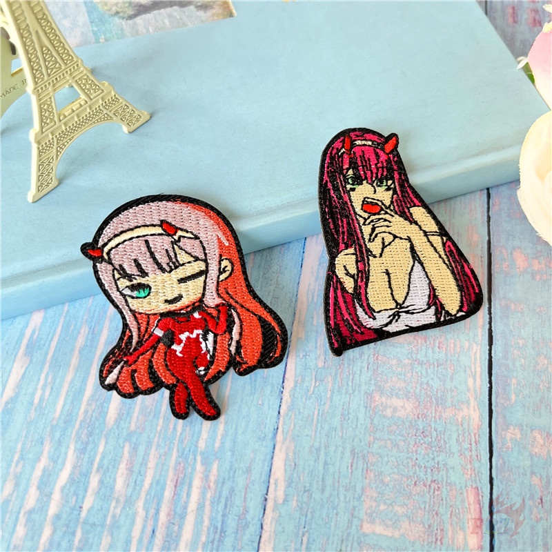 ☸ Miếng Dán Tự Dính Zero Two CODE: 002 - DARLING In The FRANXX ☸ 1 Miếng Dán Ủi Quần Áo Hình Nhân Vật Anime