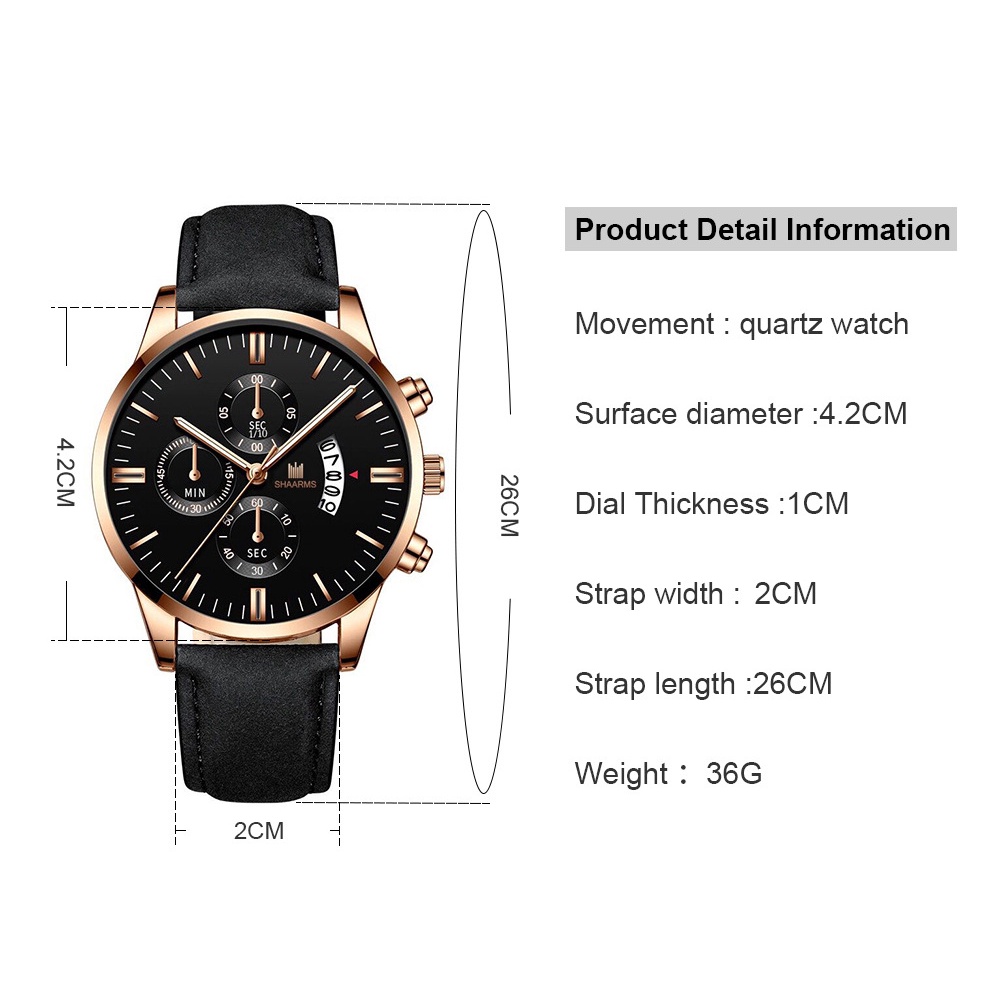 Đồng Hồ Nam Chính Hãng SHAARMS TD6 Dây Da Cao Cấp Phong Cách Thời Trang Sang Trọng, Có Lịch Ngày Đẹp Giá Rẻ | BigBuy360 - bigbuy360.vn