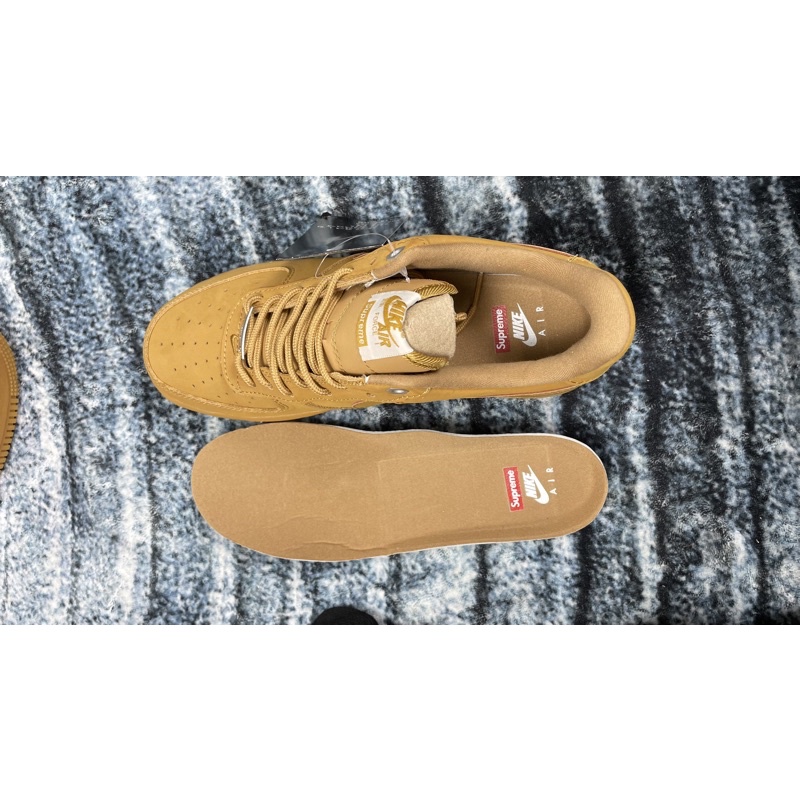 Giày_Nike AF1 Nữ, Giày_Nike Air Force 1 nâu superme,Full Box + Bill 👩‍👩‍👦‍👦