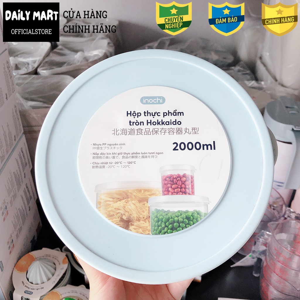 [6 Size] Hộp Đựng Thức Ăn, Hộp Nhựa Bảo Quản Thực Phẩm Dạng Tròn Hokkaido Inochi | BigBuy360 - bigbuy360.vn