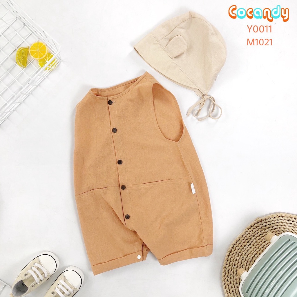 Yếm quần CAM ĐẤT cho bé của COCANDY mã Y0011 (chưa kèm mũ)