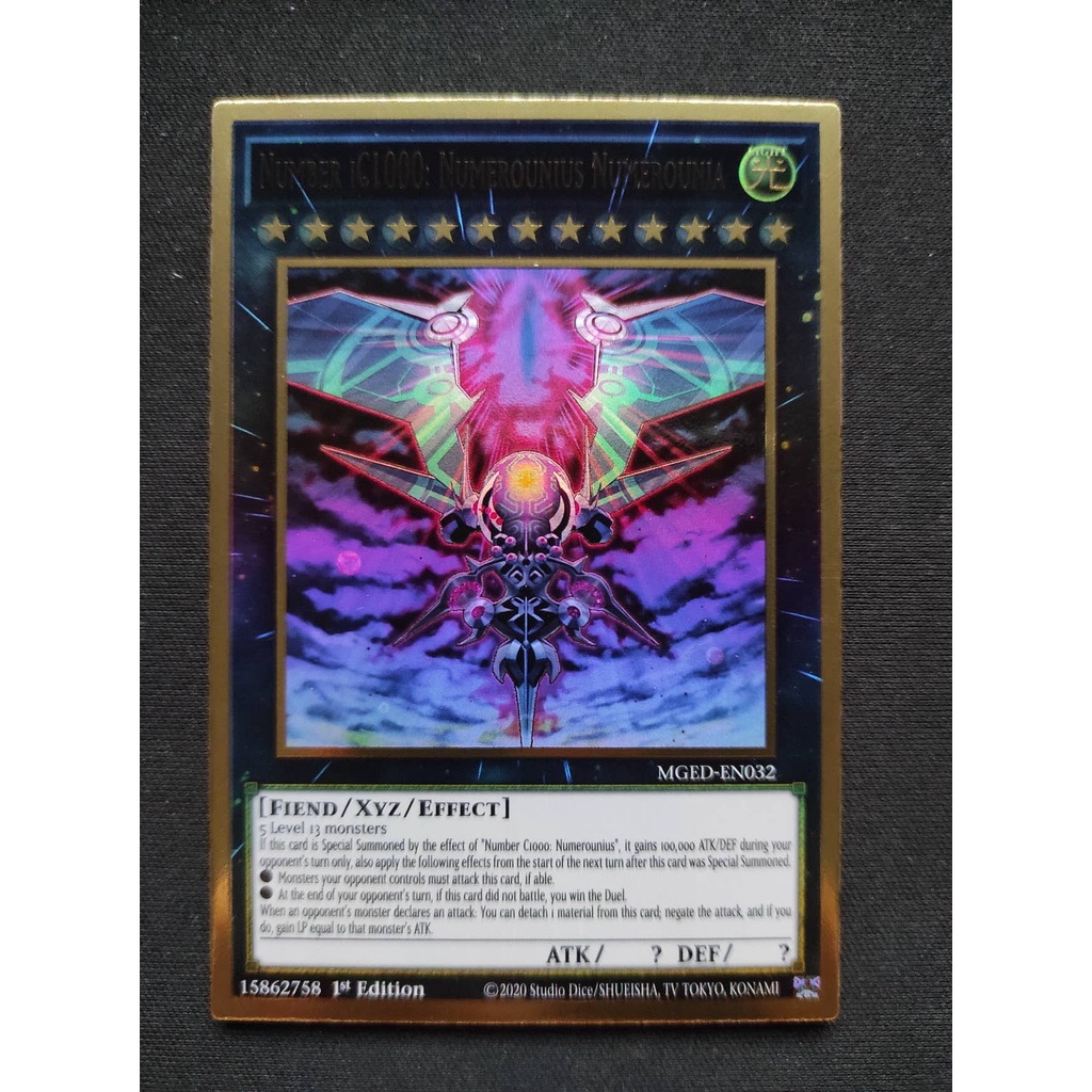 (YGO-TCG)1 lá thẻ bài Number iC1000: Numerounius Numerounia - MGED-EN032 - Premium Gold Rare