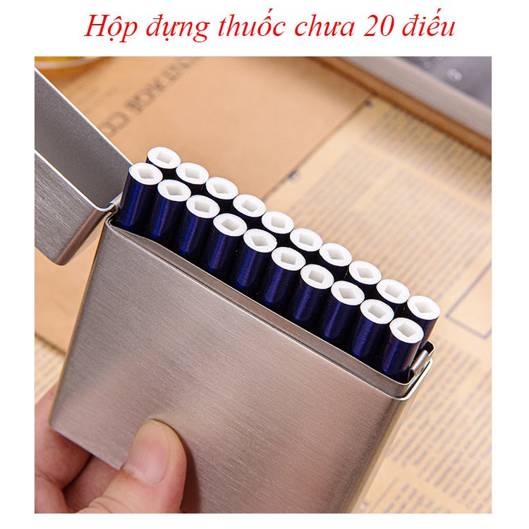 Hộp đựng thuốc vỏ nhôm đựng 20 điếu thuốc lớn thiết kế nhỏ gọn, tiện lợi HDT52Y9