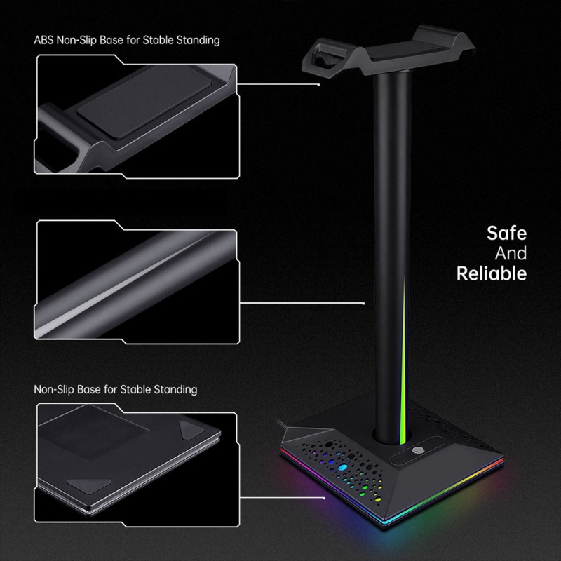 Giá Đỡ Tai Nghe Để Bàn zzz Cổng USB RGB Cao Cấp