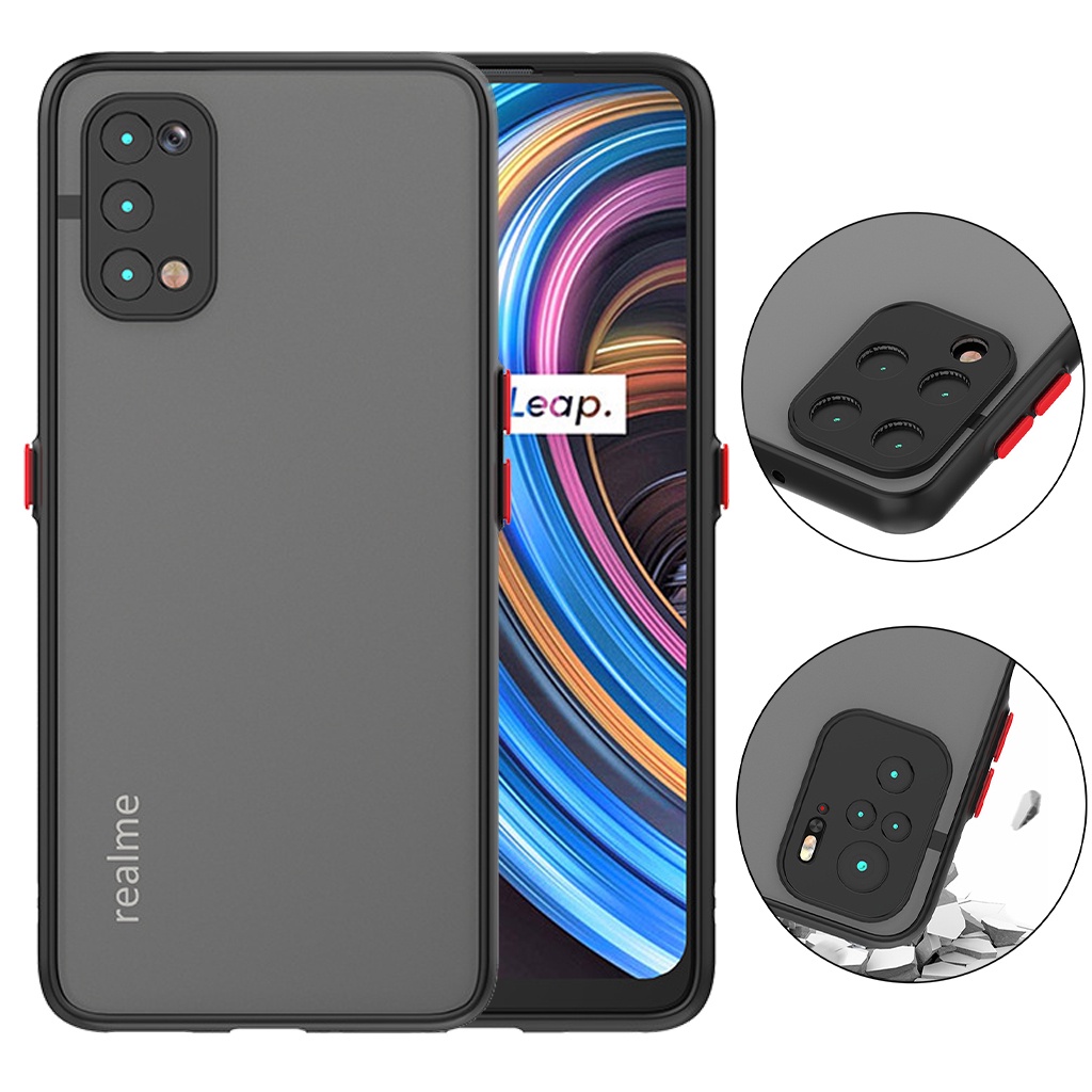 Ốp lưng realme 8 Pro 5 5s 5i 6i C3 C12 C15 C25 C25s C25y C21y nhám Basic đen lịch lãm