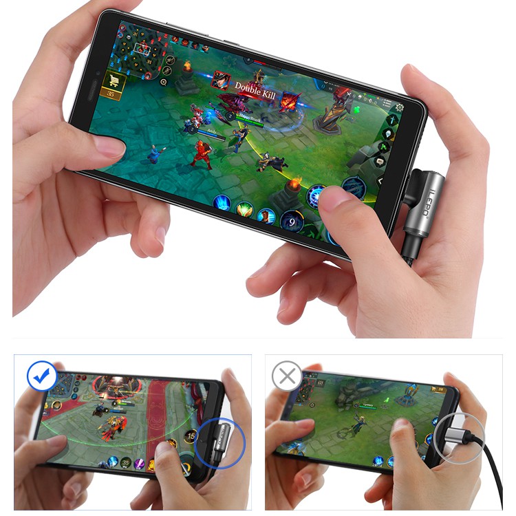 Cáp Sạc Nhanh Android Micro 2.4A dài 1m2 Dành Cho Game Thủ Với Dây Bọc nhựa TPE cao cấp iLEPO iL08 Android dây sạc