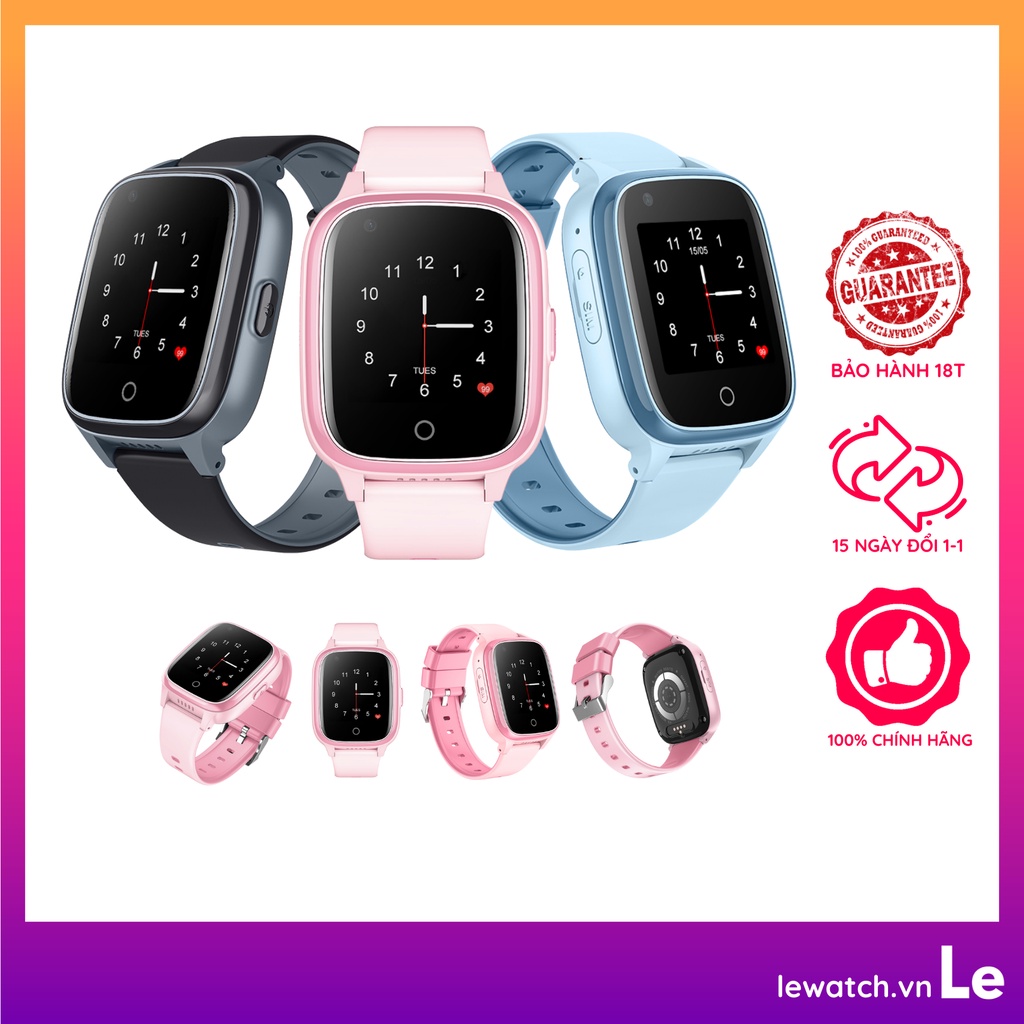 Đồng hồ thông minh trẻ em Wonlex KT17 lắp sim nghe gọi định vị chống nước