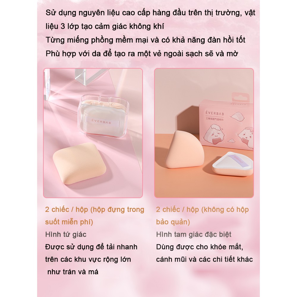 Mút Trang Điểm Everbab Bằng Cotton Mềm Mại Màu Kẹo Dễ Thương Cho Nữ