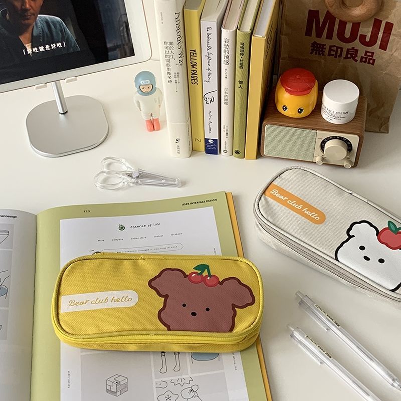 Túi Đựng Bút Bằng Vải Canvas Cỡ Lớn In Hình Động Vật Hoạt Hình Dễ Thương Dành Cho Nữ Sinh | BigBuy360 - bigbuy360.vn