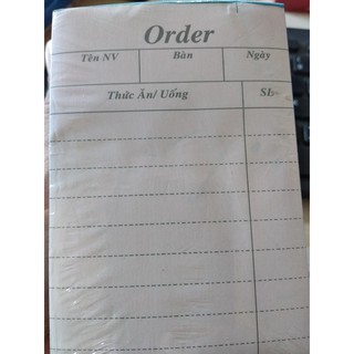 Combo 10 quyển order thức ăn (7x10cm)