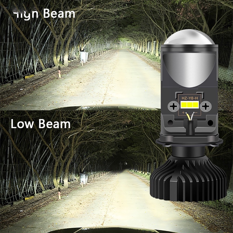 Bóng led pha H4 y6 ánh sáng 6000k, 6500k