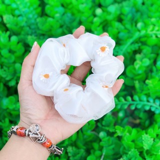 Cột tóc SCRUNCHIES cúc thêu 1-2 lớp
