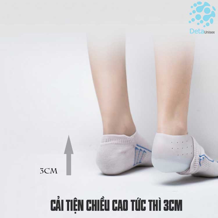 Tất Tăng Chiều Cao Nam Nữ đôn 3cm Detaunisex - LGC3