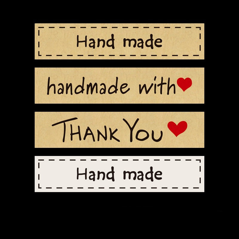 Sticker thank you tem giấy kraf dán nhãn cảm ơn decal nhãn handmade xinh xắn trang trí sổ tay đồ uồng