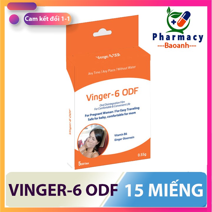 Vinger 6 ODF - Miếng ngậm giảm nôn nghén nhập khẩu Hàn Quốc