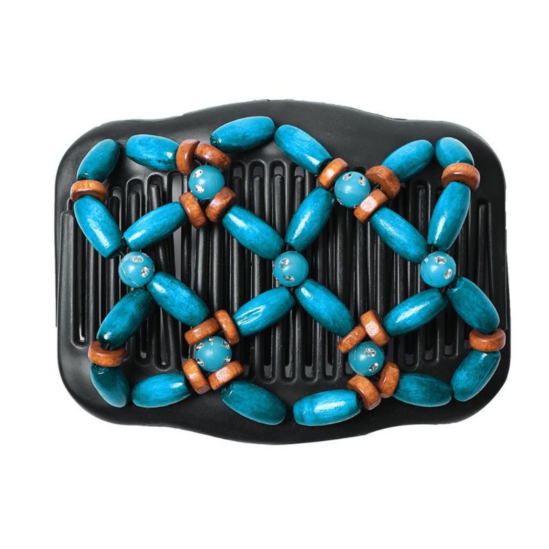 Kẹp tóc răng lược dày phối cườm cổ điển cho nữ