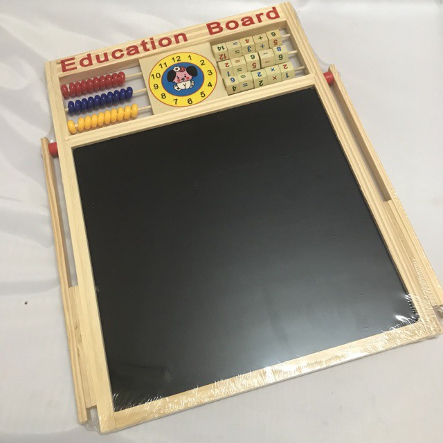 (Education Board) Bảng Ghép Nam Châm 2 Mặt Bằng Gỗ Giúp Bé Học Chữ Và Số