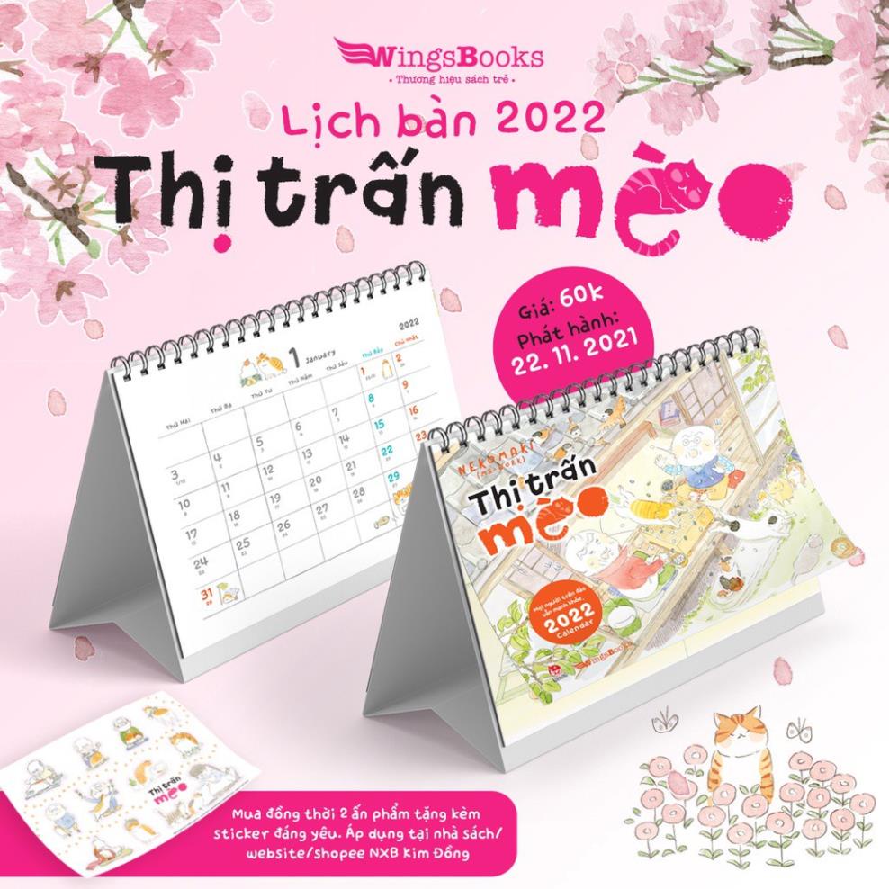 Sách Kim Đồng - Combo Truyện + Lịch - Thị Trấn Mèo ( Tập 7 + Lịch Bàn + Sticker )