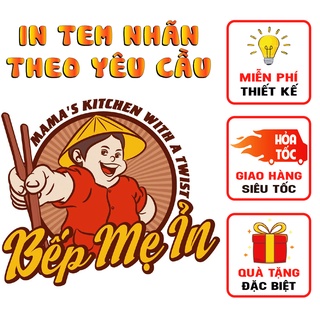 HỎA TỐC In tem nhãn giấy, sticker, decal trong, decal nhựa chống nước CÓ NHẬN SỐ LƯỢNG ÍT, hỗ trợ thiết kế theo yêu cầu