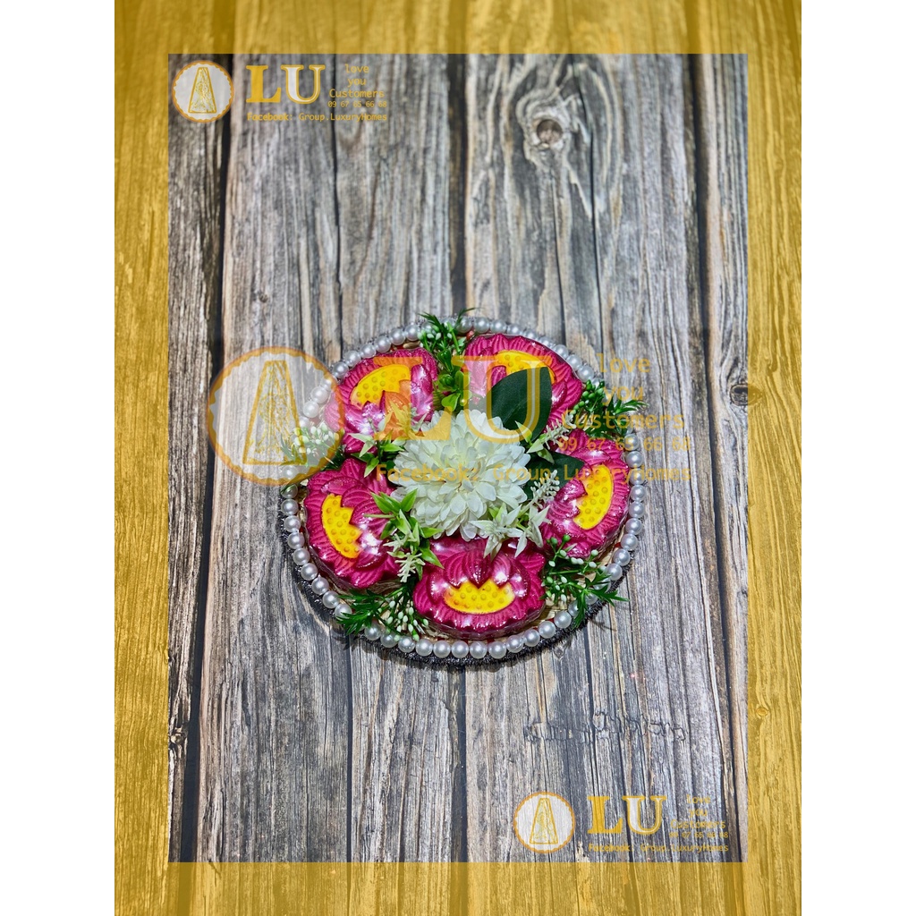 Mẹt oản hoa sen trang trí | LU