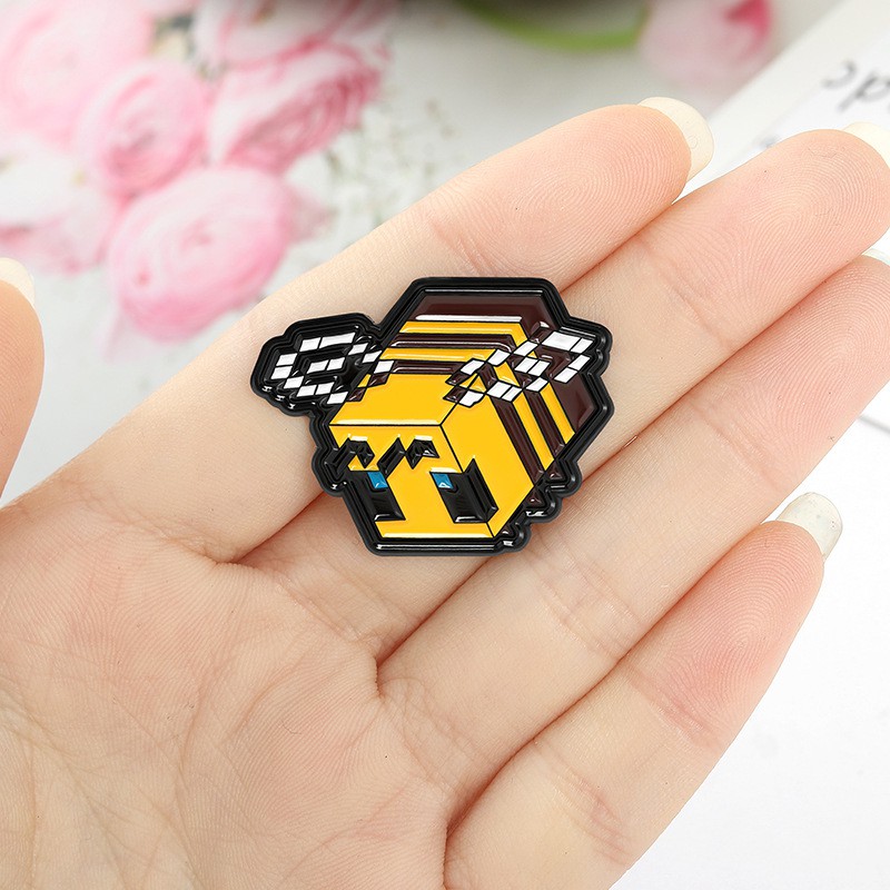 Pins cài áo- trâm cài áo hợp kim in 3D chú ong đáng yêu, phụ kiện tạo nét quần áo, làm quà tặng ý nghĩa.