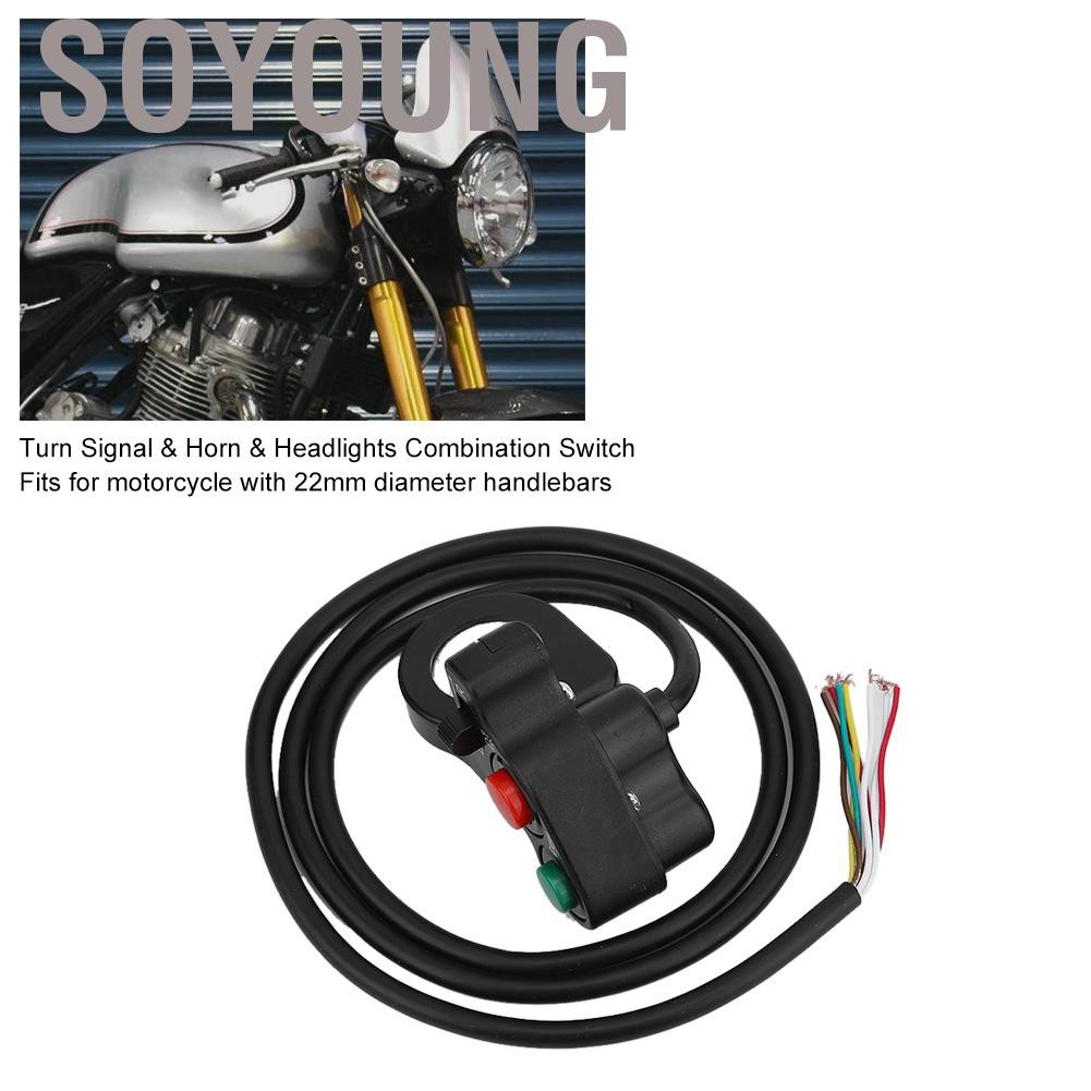 Bộ Công Tắc Đèn Tín Hiệu Cho Xe Máy 7 / 8 &quot;3 Trong 1