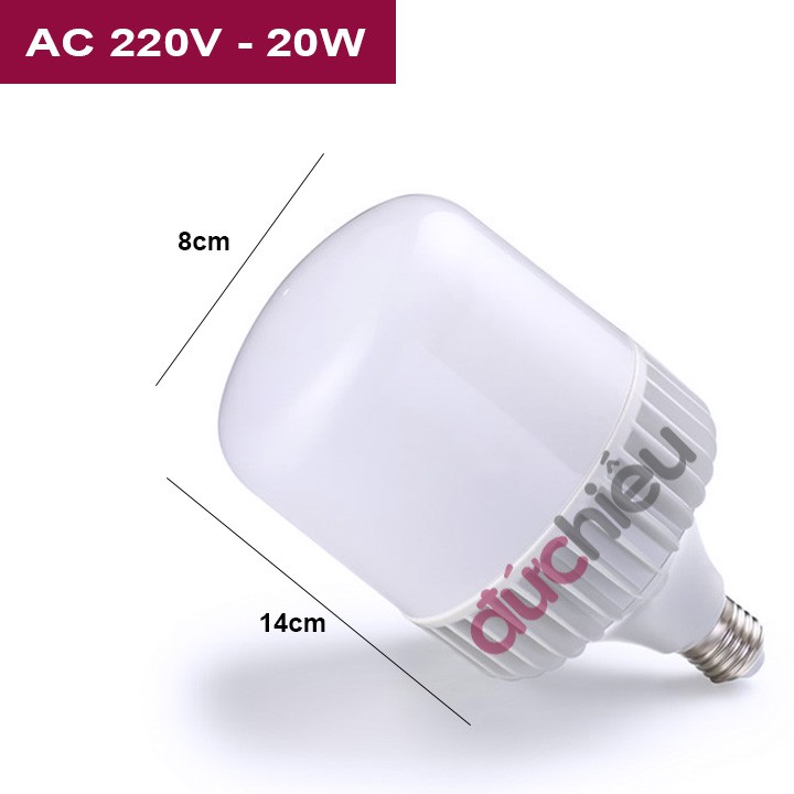 [ Xã hàng - BH 12 tháng ] Bóng đèn LED búp trụ 20w 30w 40w 50w 65w - Đức Hiếu Shop